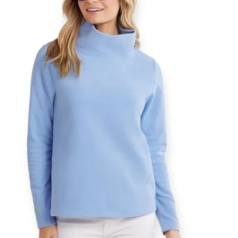 Dudley Stephens fleece top sweater blue terry Greenpoint